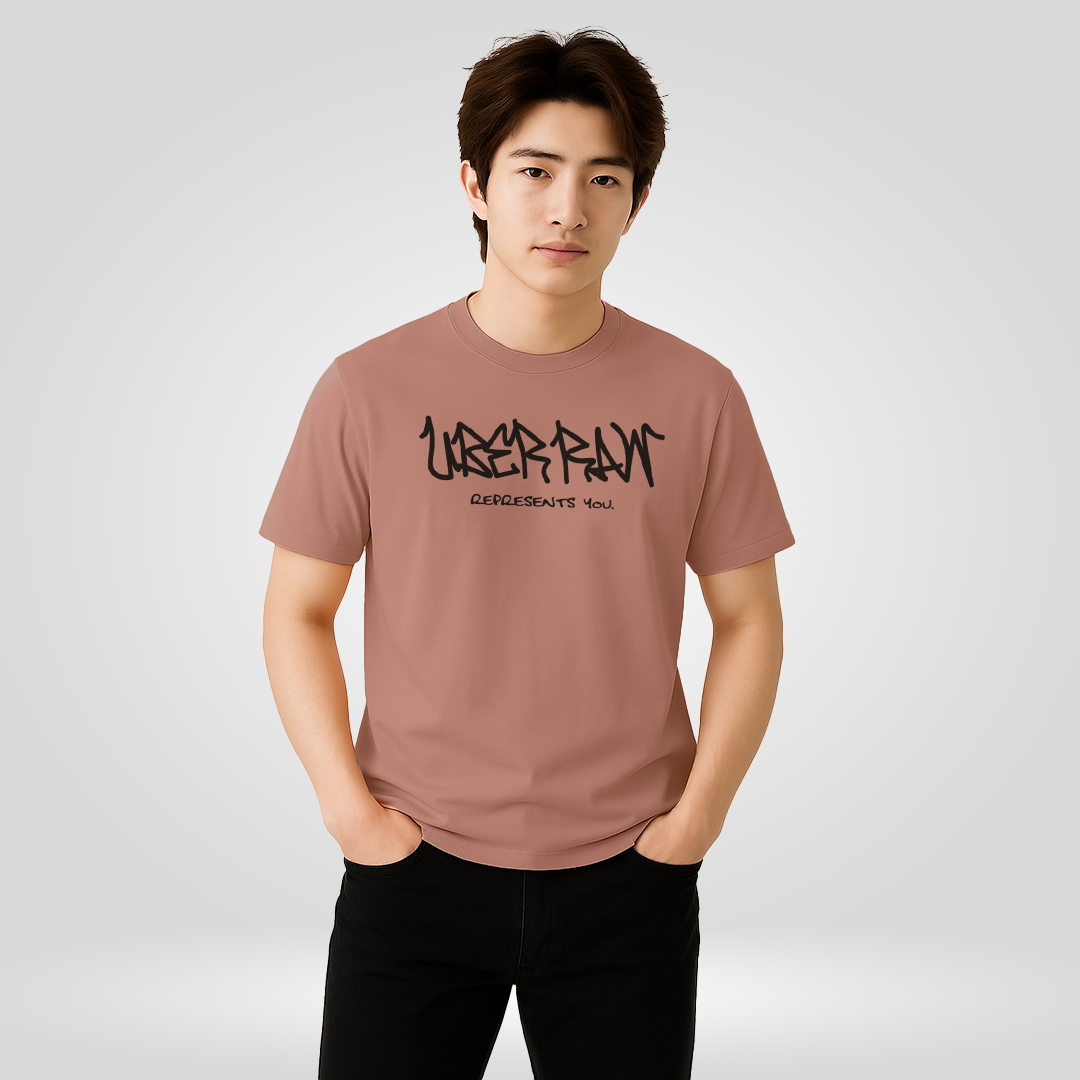UberRaw Basic T-Shirt in Mauve Taupe
